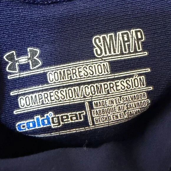 Under Armour Compression Top Navy Blue Size Small - Picture 3 of 7